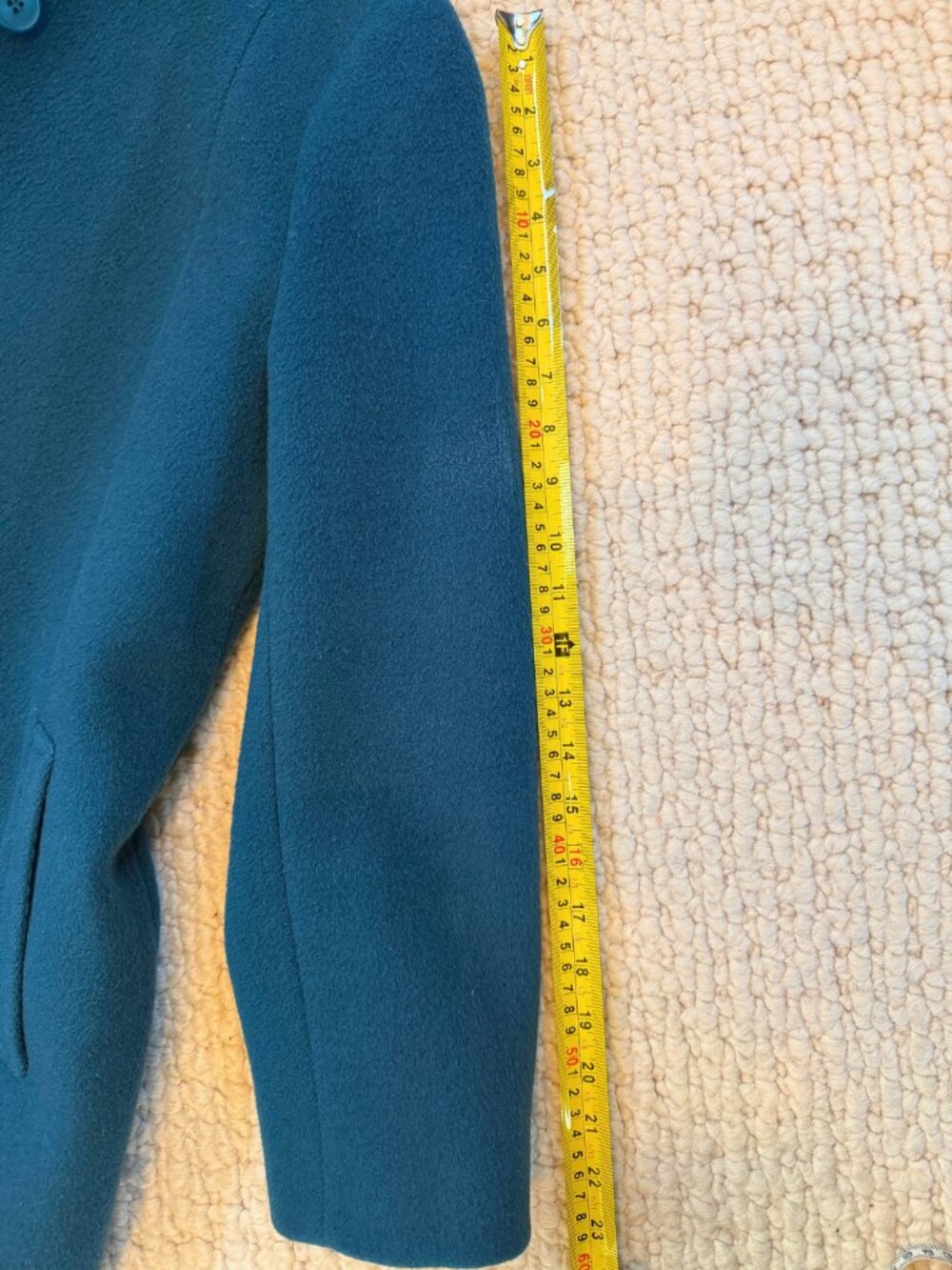 Vintage Pendleton Blue Teal Long Wool Coat Size 8 Made USA Full Length - Picture 8 of 12